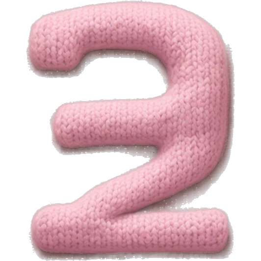 Light Pink knitted Letter S emoji
