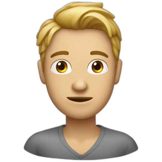 Persona que no sabe que decisión tomar, tiene dudas y salen signos de interrogación en su cabeza  emoji