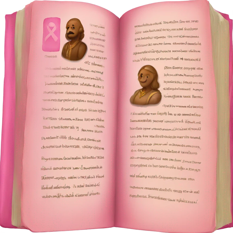 Pink history book open  emoji