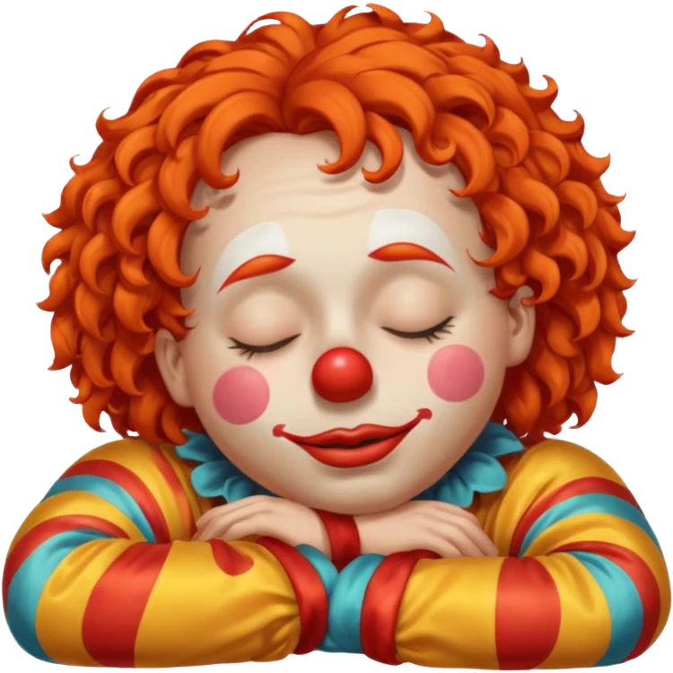 clown sleeping eyes closed emoji