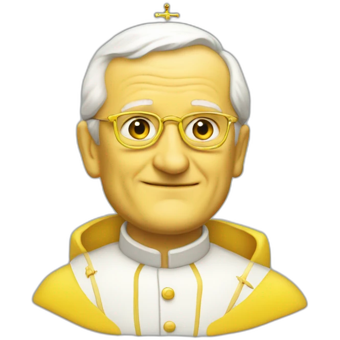 john paul Ii as a yellow submarine emoji
