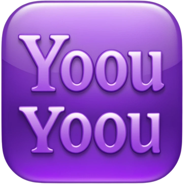 text that spells "YOU" in a shiny purple fancy font  emoji