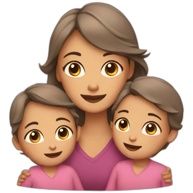 mother with 2 babies emoji