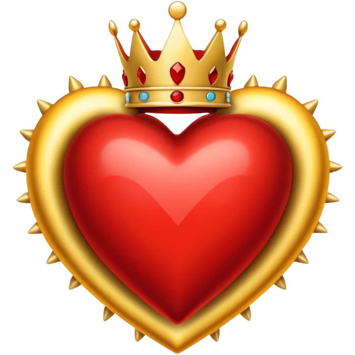 Corazón con una corona puesta  emoji