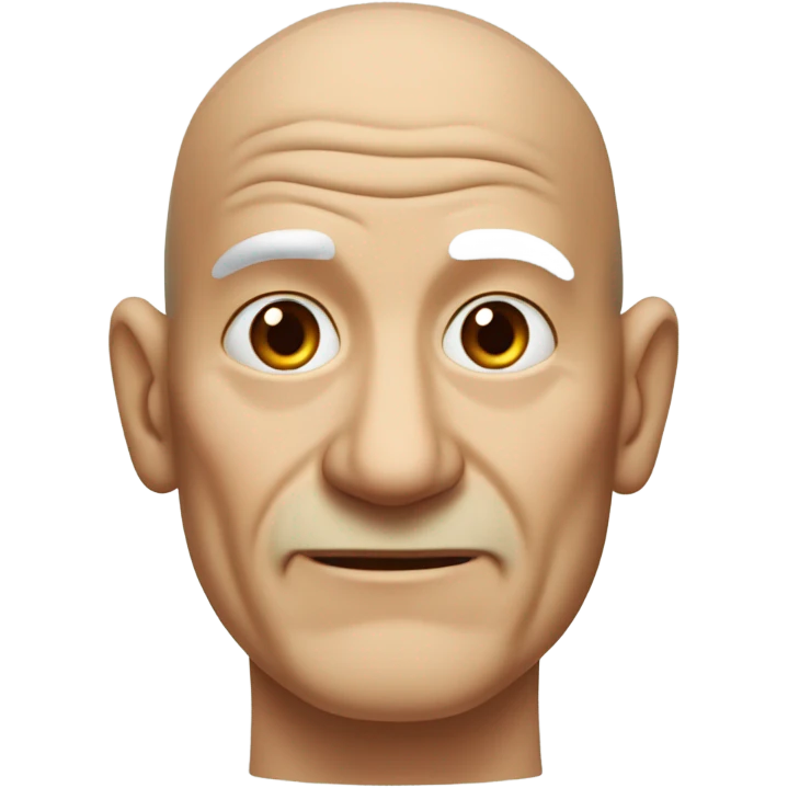 Bald old man emoji