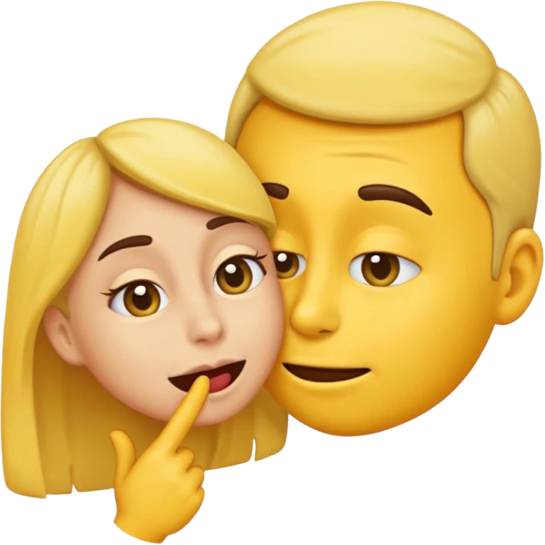 an emoji sniffing another emoji's cheek, with a small sniffing gesture emoji