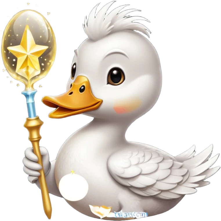 Duck with sparkling wand







 emoji