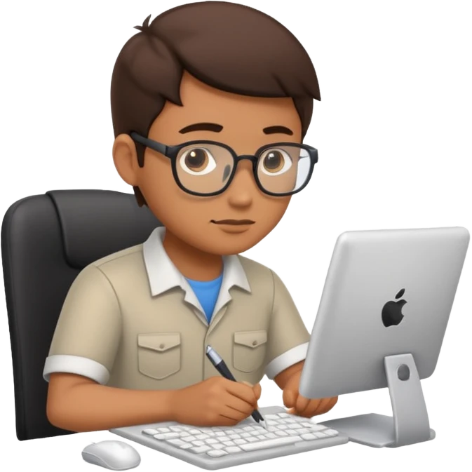 portrait of a software engineer writing code emoji