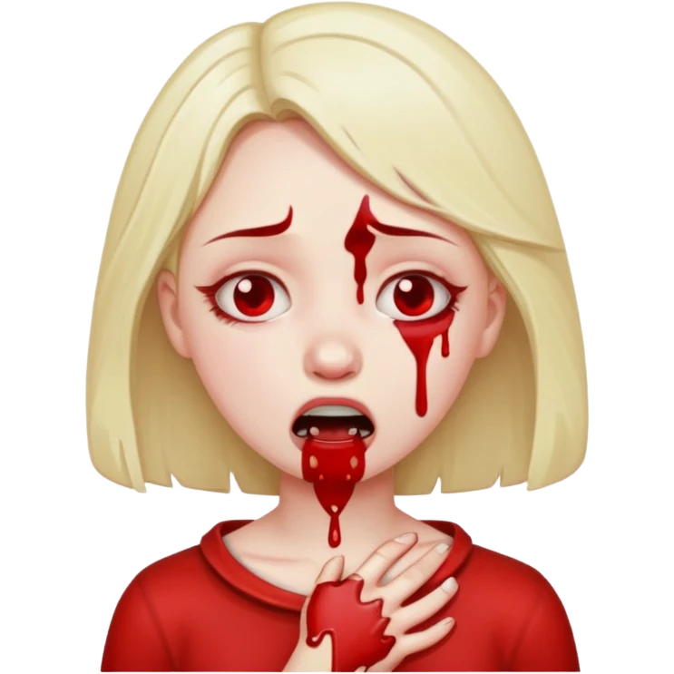 girl choking herself emoji