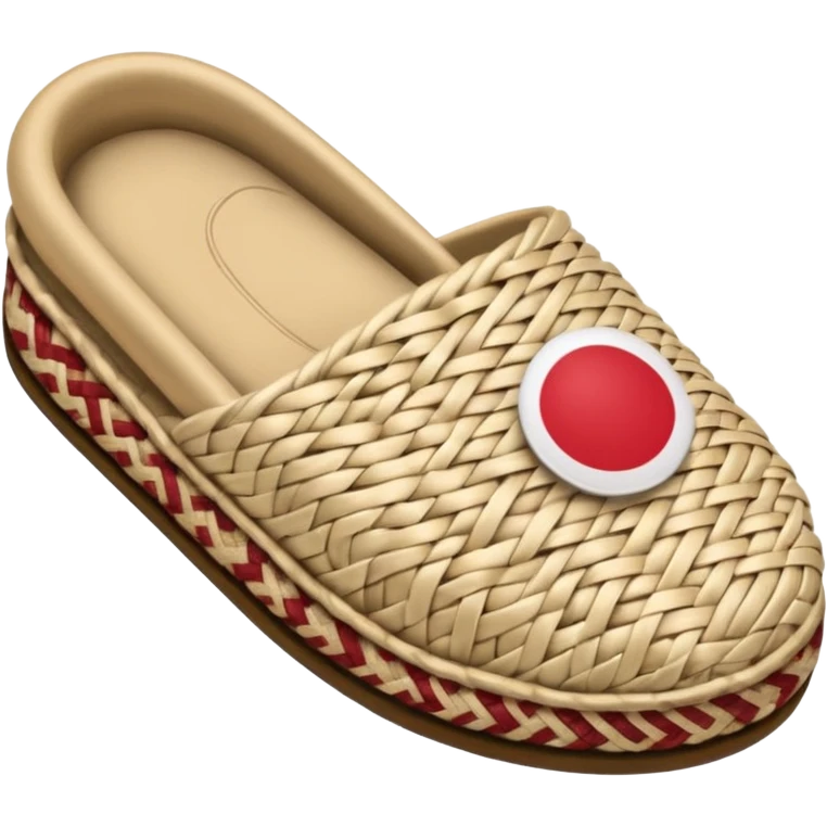 A hand holding a japan slipper  emoji