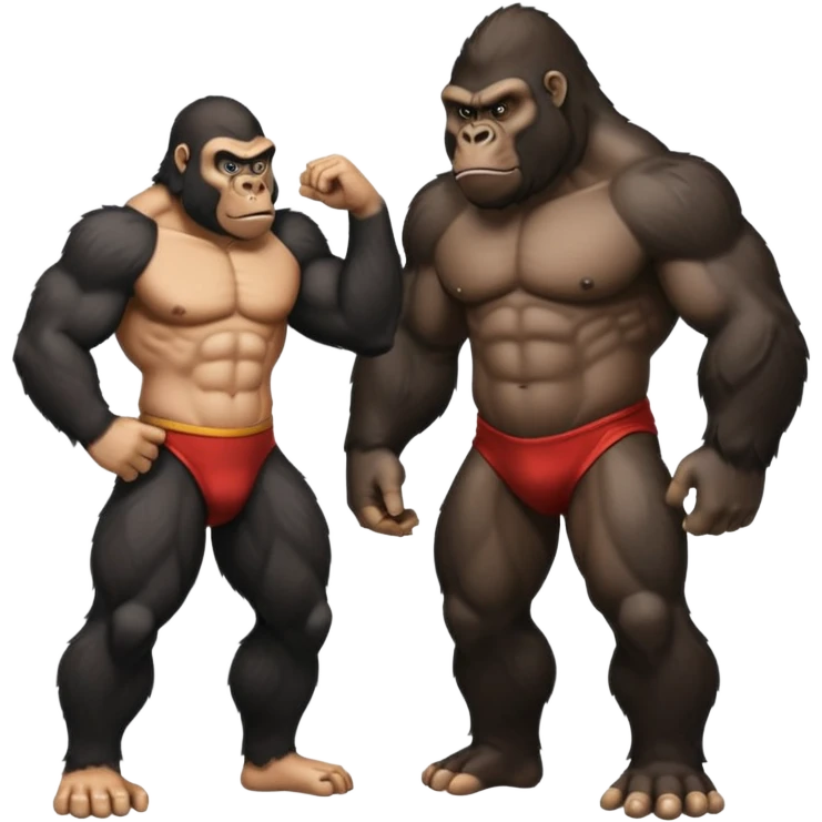 gorilla vs man  emoji