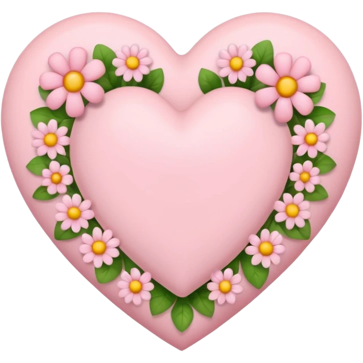 Light pink heart with flowers emoji