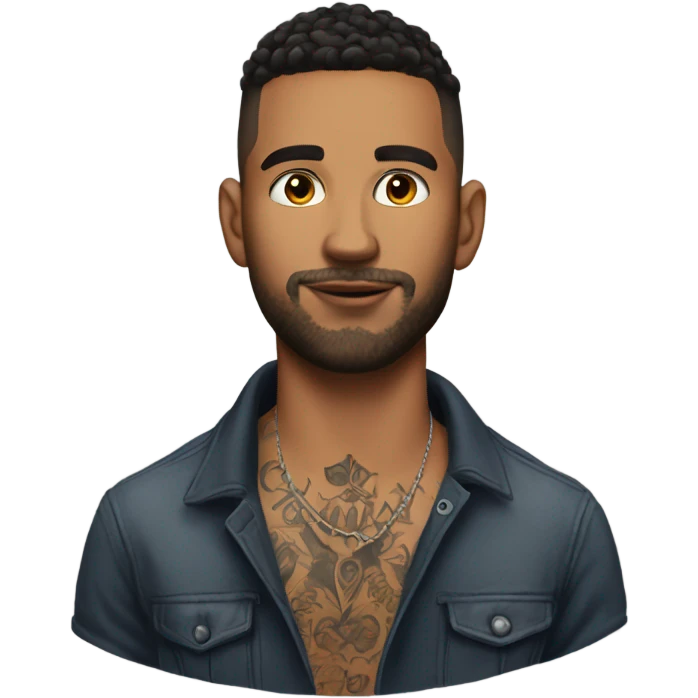Andrew Tate with neck tattoo emoji