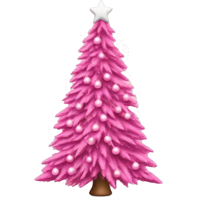 Pink Christmas tree  emoji
