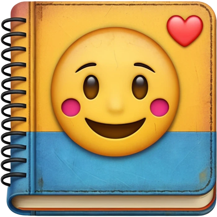 The textbook with 'Emoji' on the cover emoji