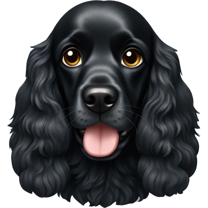 Black Cocker Spaniel Dog  emoji