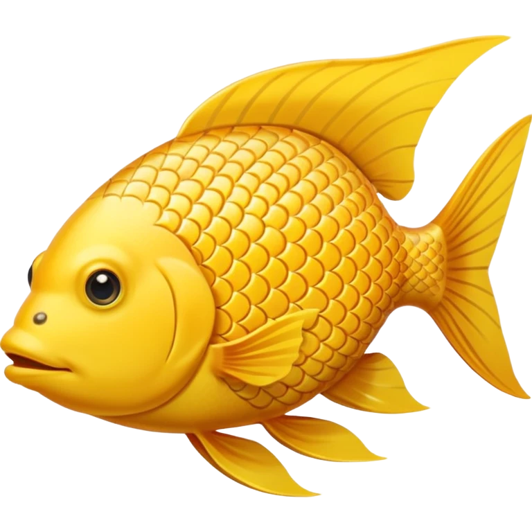 yellow fish, front view emoji
