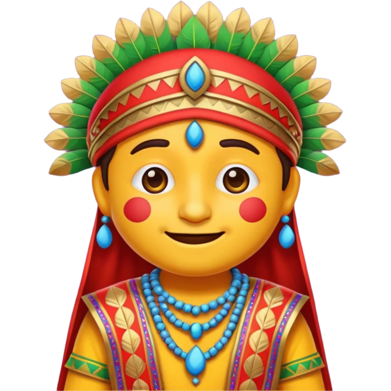 Generate an emoji with a funny Indian costume emoji