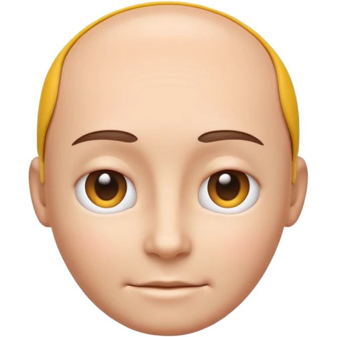 Apple-style 3D emoji of a human forehead only, smooth skin surface, minimal and clean design, no eyes or other facial parts, no background. emoji