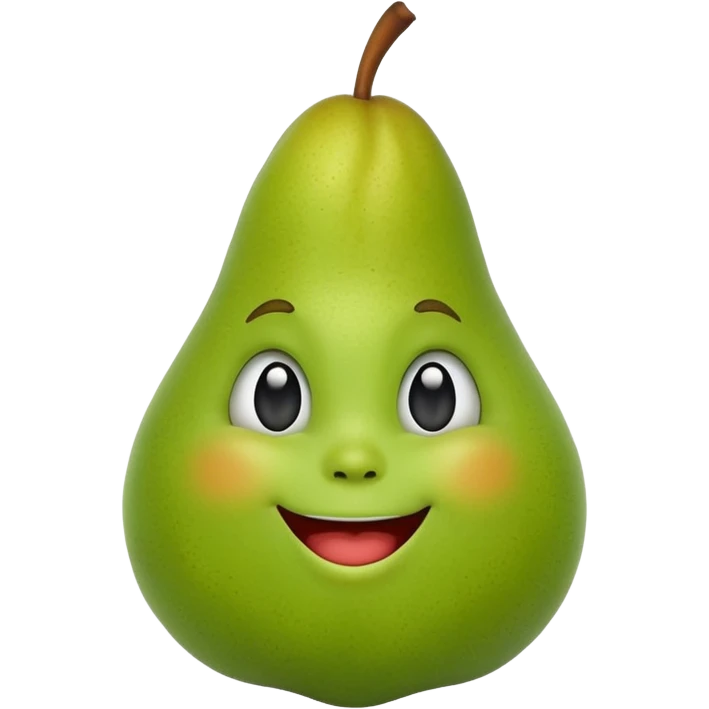 birne mit gesicht lustig  emoji