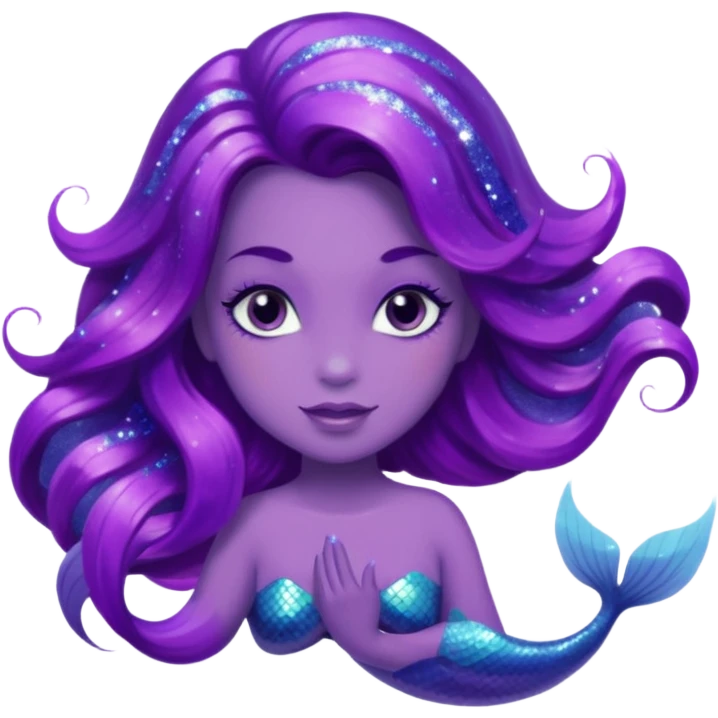 glitter purple mermiad emoji