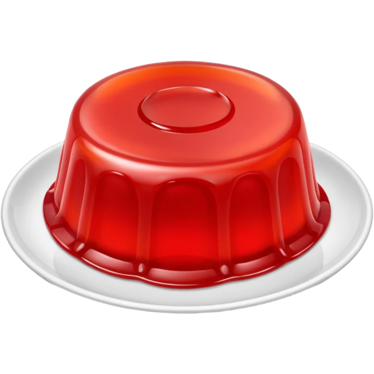 classic red jello unmolded on white plate emoji
