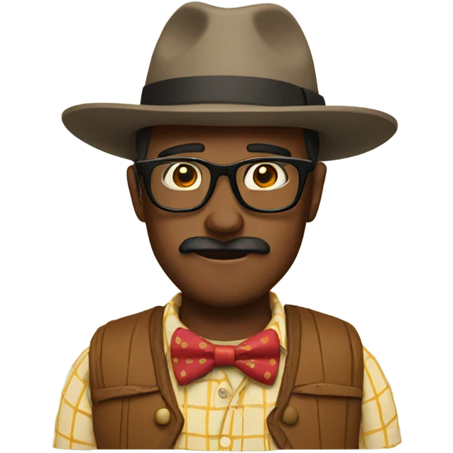 Hipster woody emoji