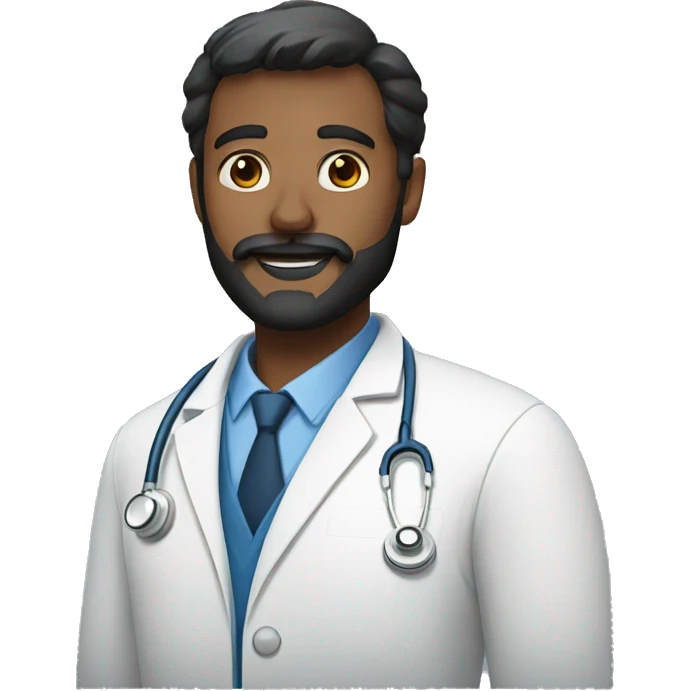 a man doctor with a dark beard emoji