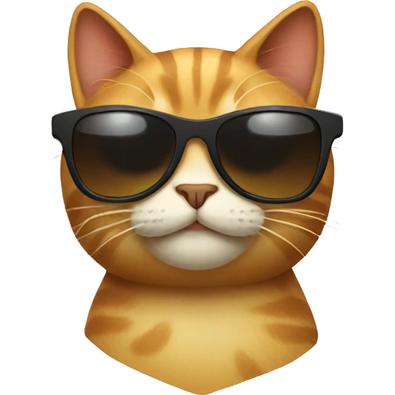 Cat with sunglasses emoji