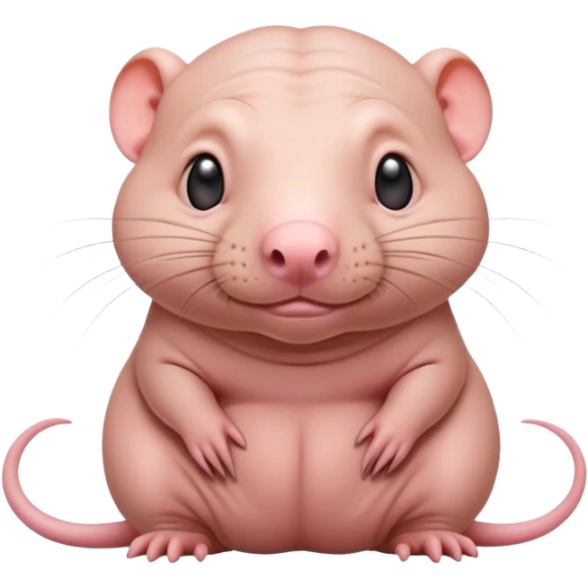 Hunchback naked mole rat emoji