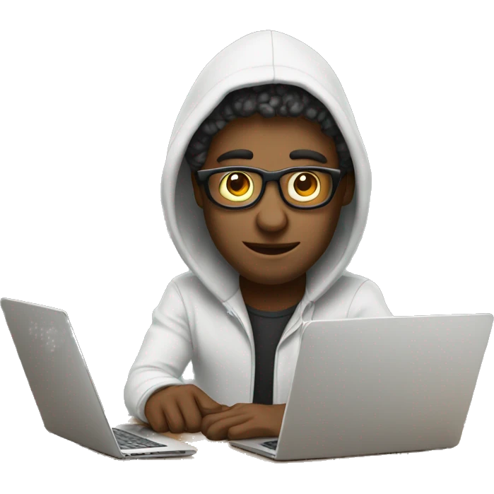 enterpreneur with table and laptop emoji