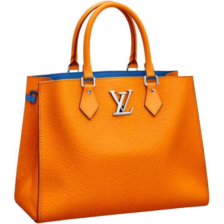 A Louis Vuitton shopping bag orange emoji