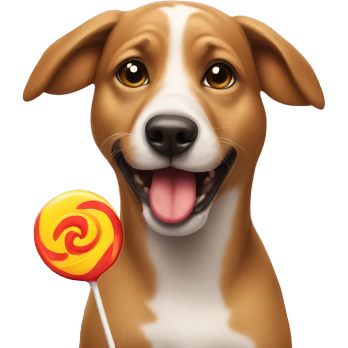 Dog with lollipop  emoji