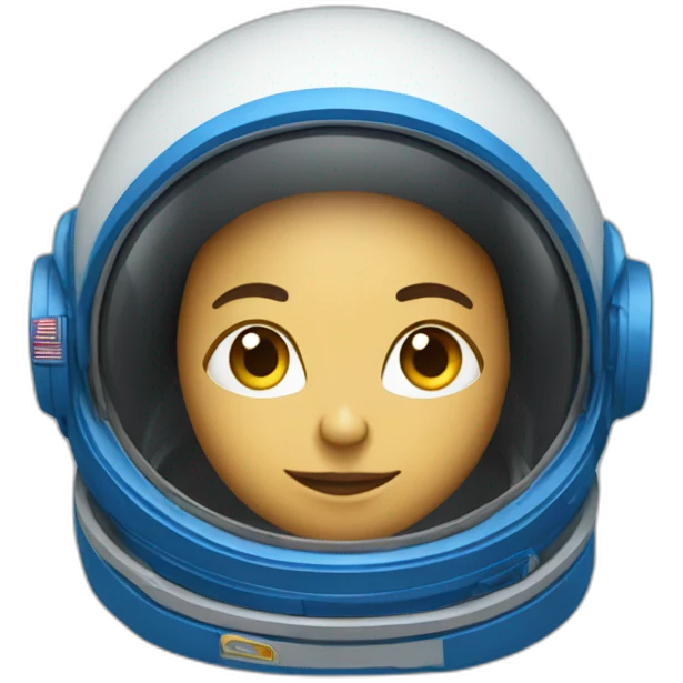 Space explorer with open blue spacesuit emoji