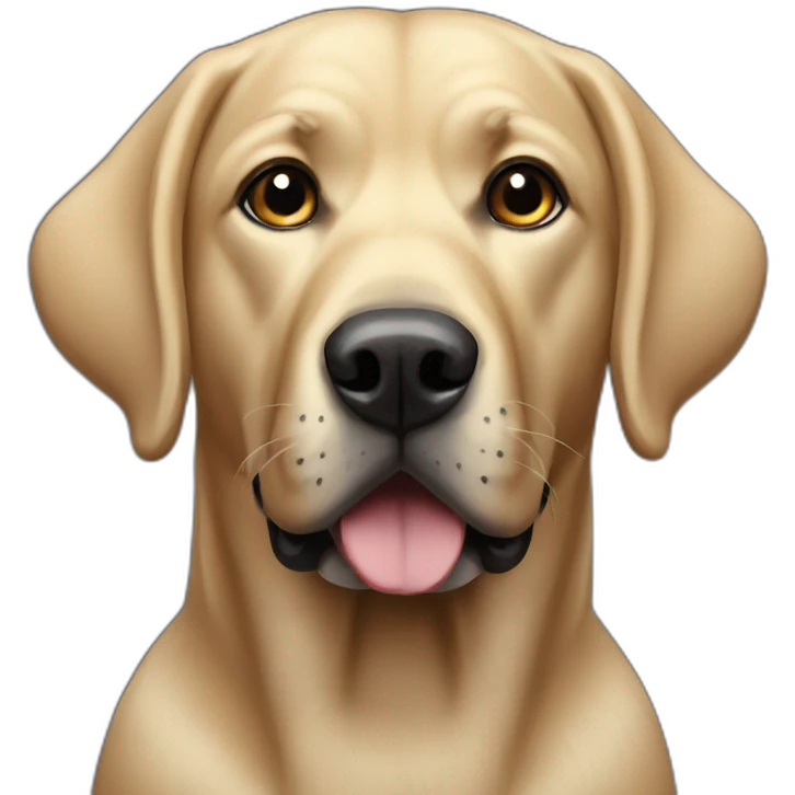 Perro labrador negro emoji