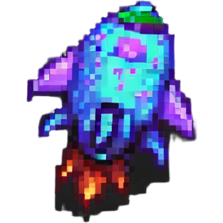 rocket ship pixel art emoji
