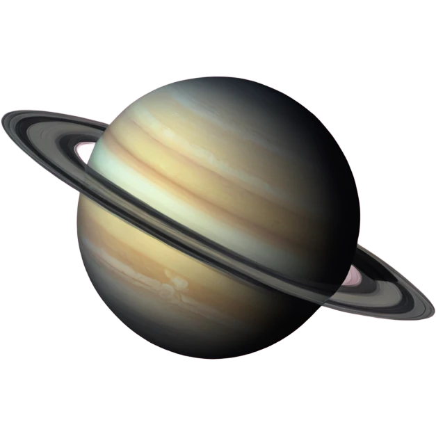 Realistic planet Saturn  emoji