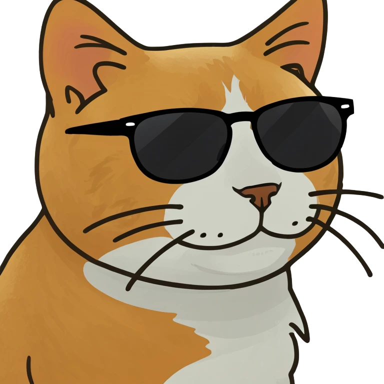Cat with sunglasses emoji