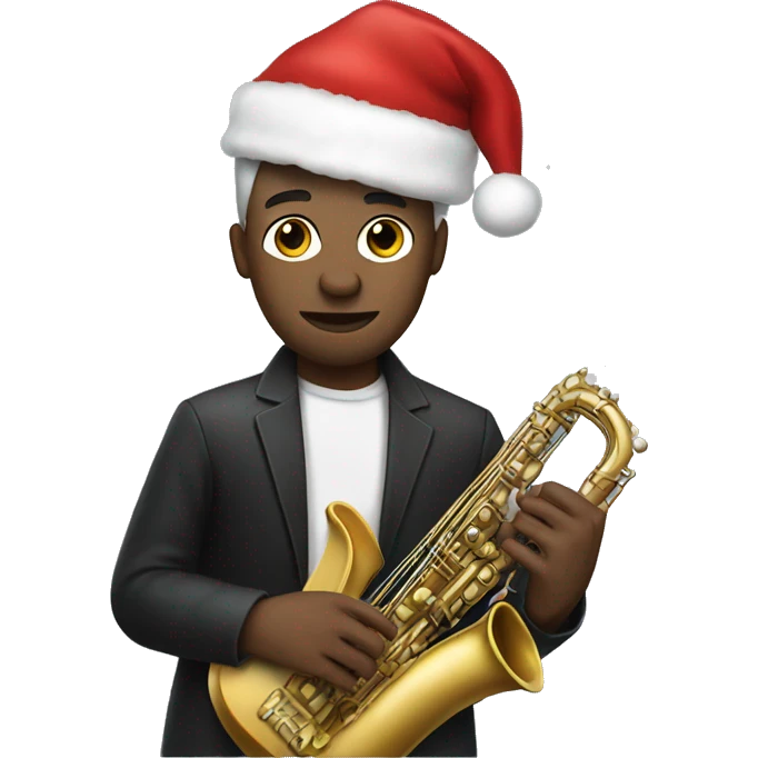 Musician dressed for christmas party emoji