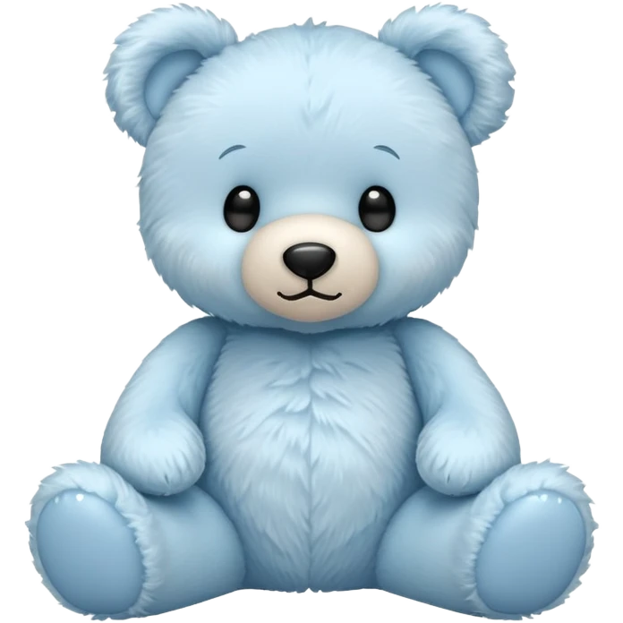 Pastel blue teddy bear toy emoji