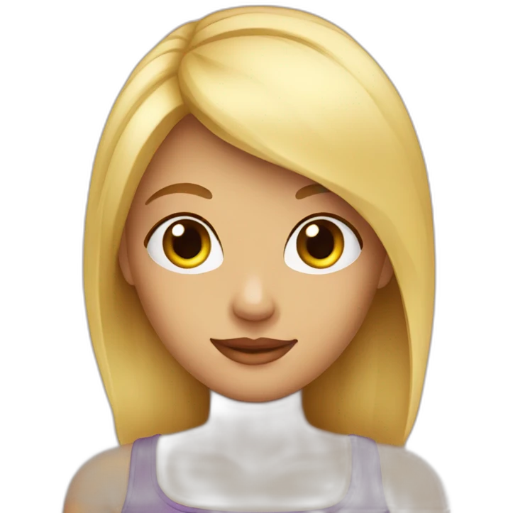 Cute girl blonde emoji