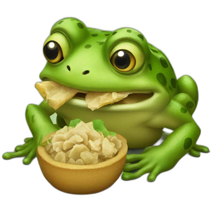 frog eating lion l emoji