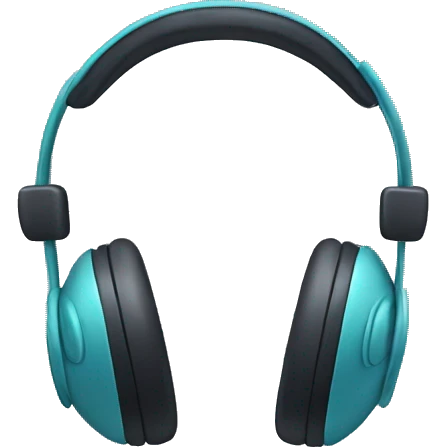 Headphones with bow emoji