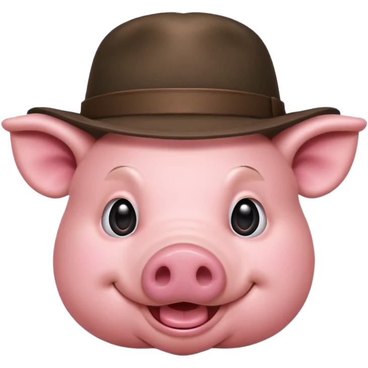 pig wear hat emoji