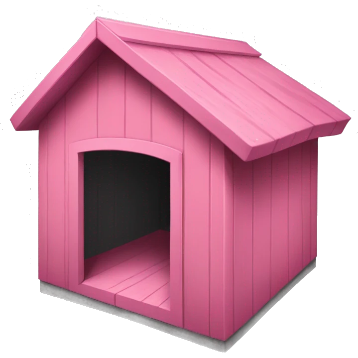 Vacant pink dog shed emoji