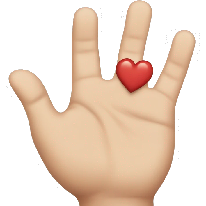 half hand heart emoji