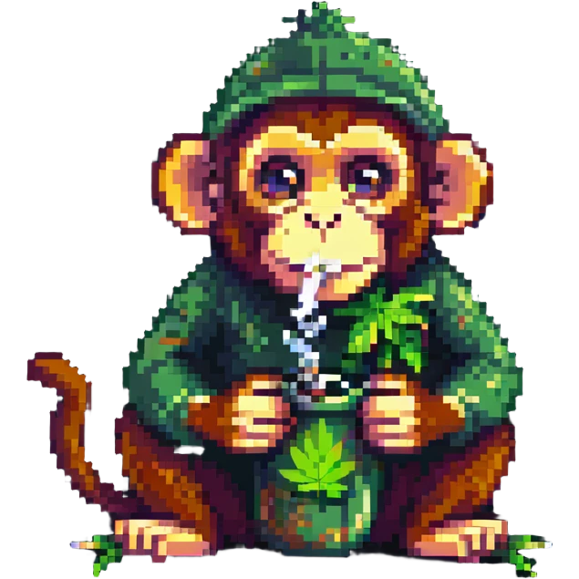monkey smoking weed emoji