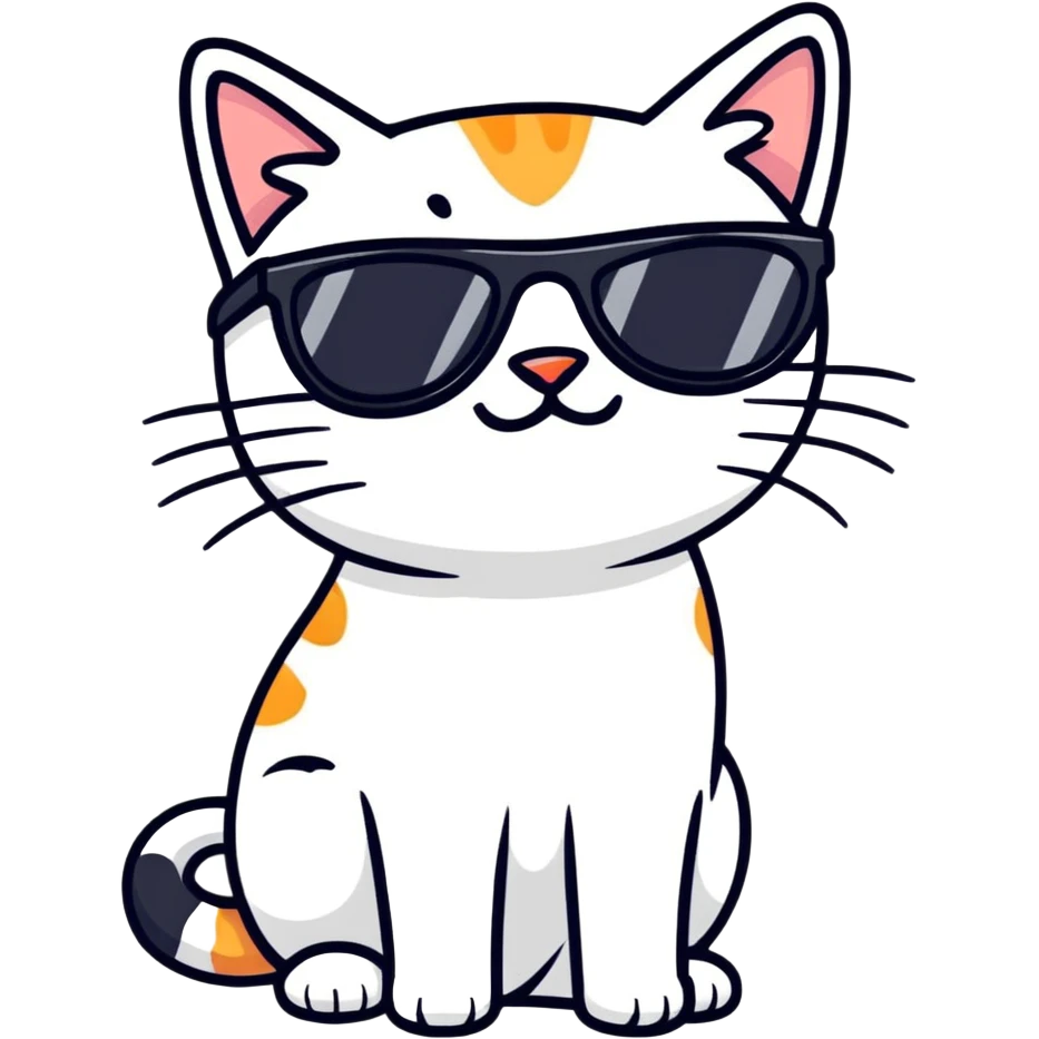 Cat with sunglasses emoji