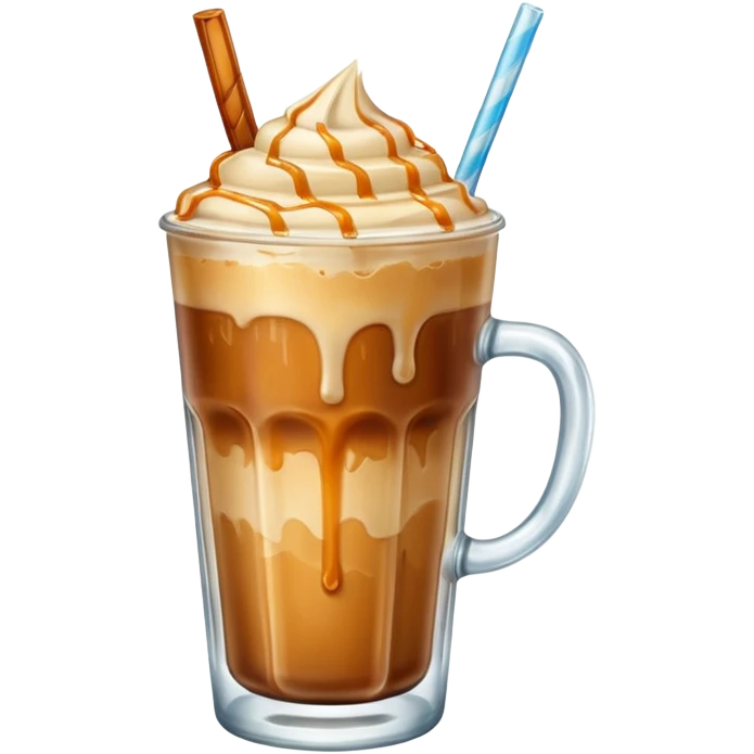 Ice latte with caramel  emoji