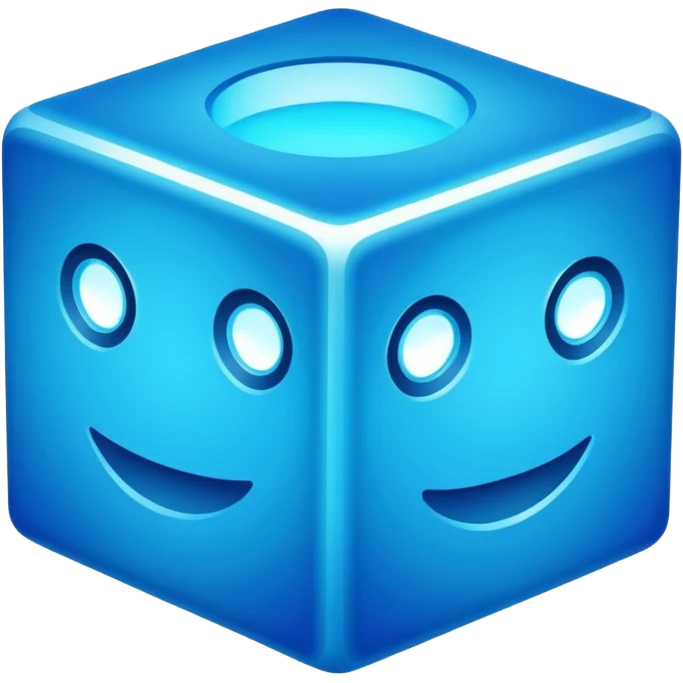 Geometry dash shaped cube emoji